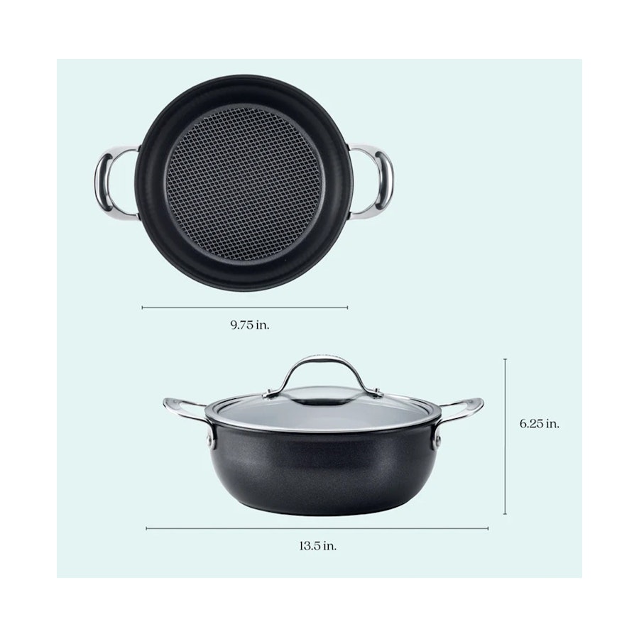 Anolon SearTech 24cm (3.8L) Casserole Pot Black Black