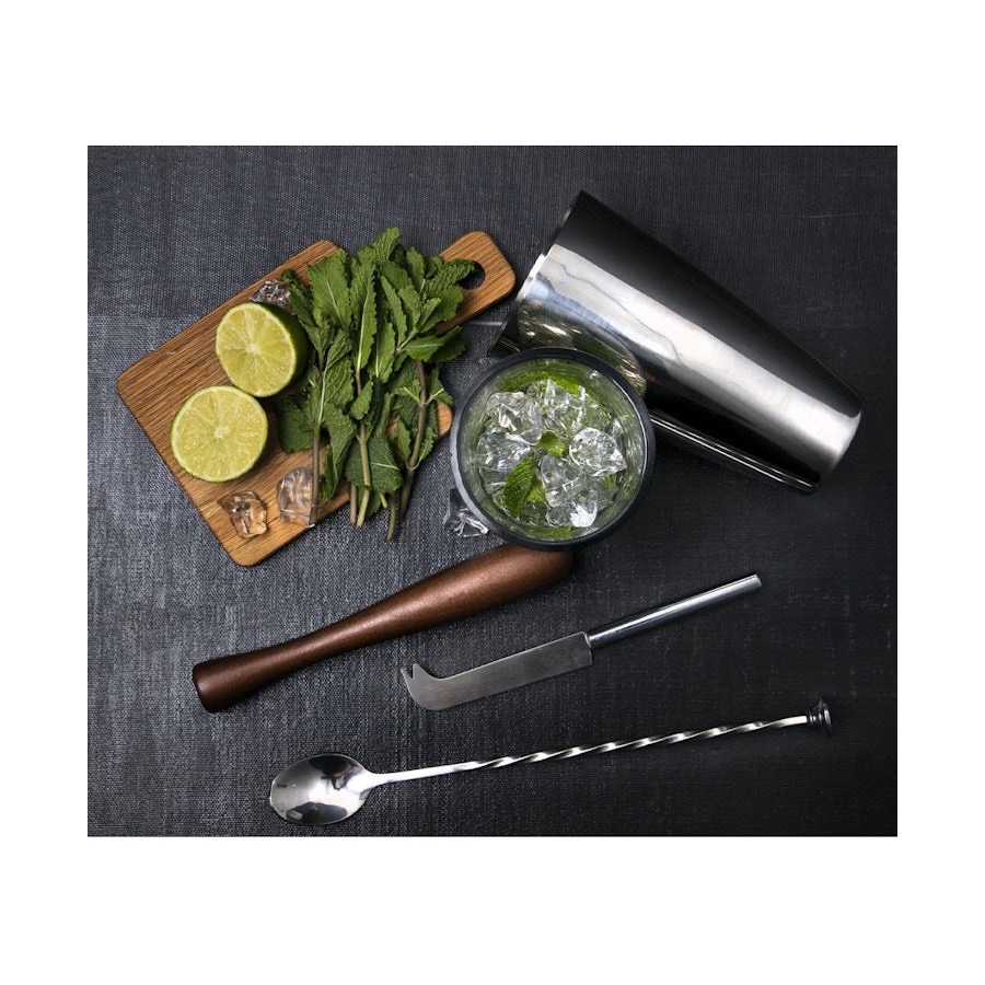 Barcraft Mojito Cocktail 4 Piece Set Silver Silver