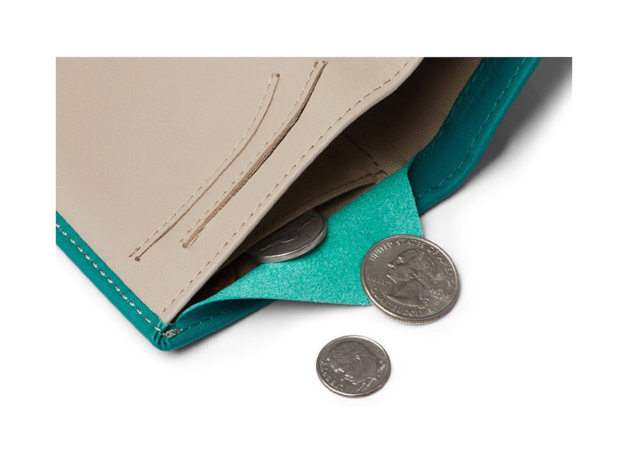 Bellroy RFID Note Sleeve Leather Wallet Teal Teal
