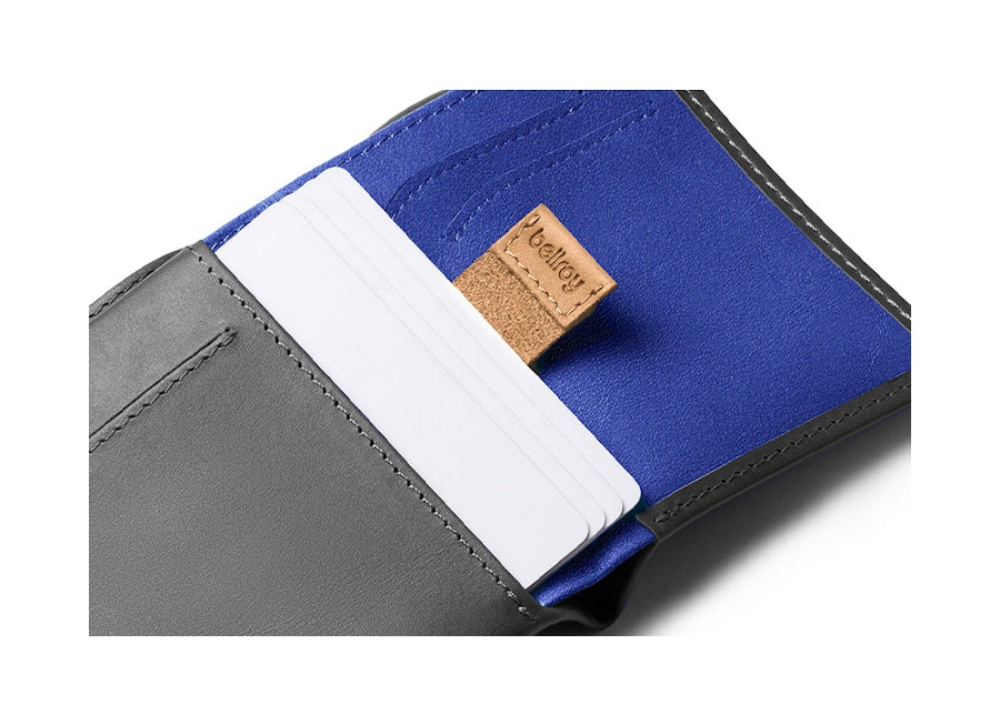 Bellroy RFID Note Sleeve Leather Wallet Charcoal Cobalt Charcoal Cobalt