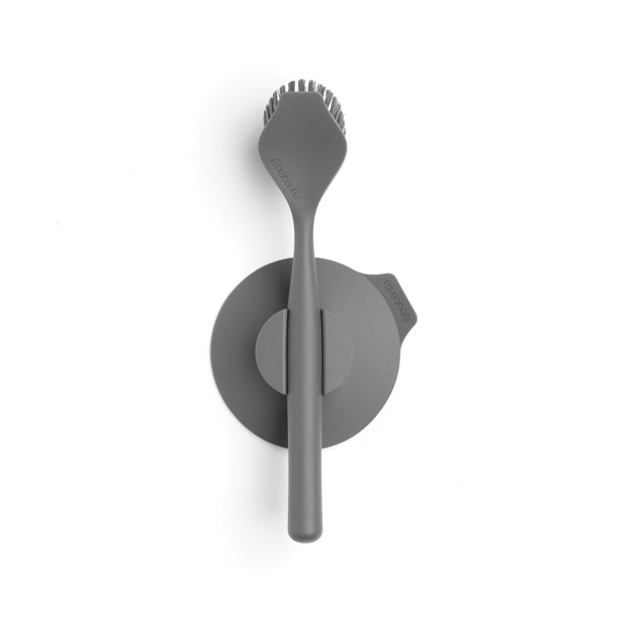 Brabantia Dish Brush with Suction Cup Holder Dark Grey Dark Grey