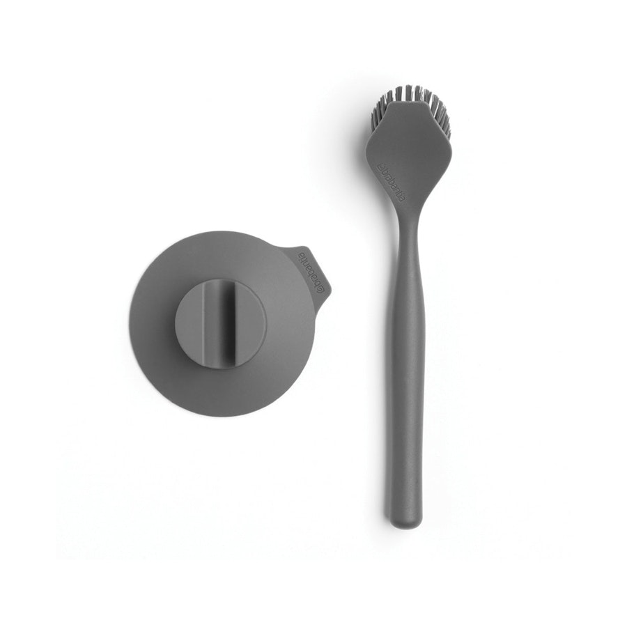 Brabantia Dish Brush with Suction Cup Holder Dark Grey Dark Grey