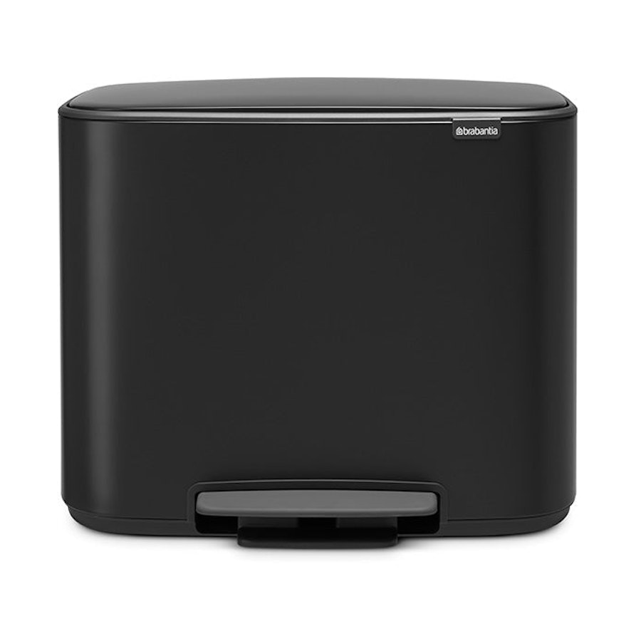 Brabantia Bo Pedal Bin (3 x 11L) Matte Black Matte Black