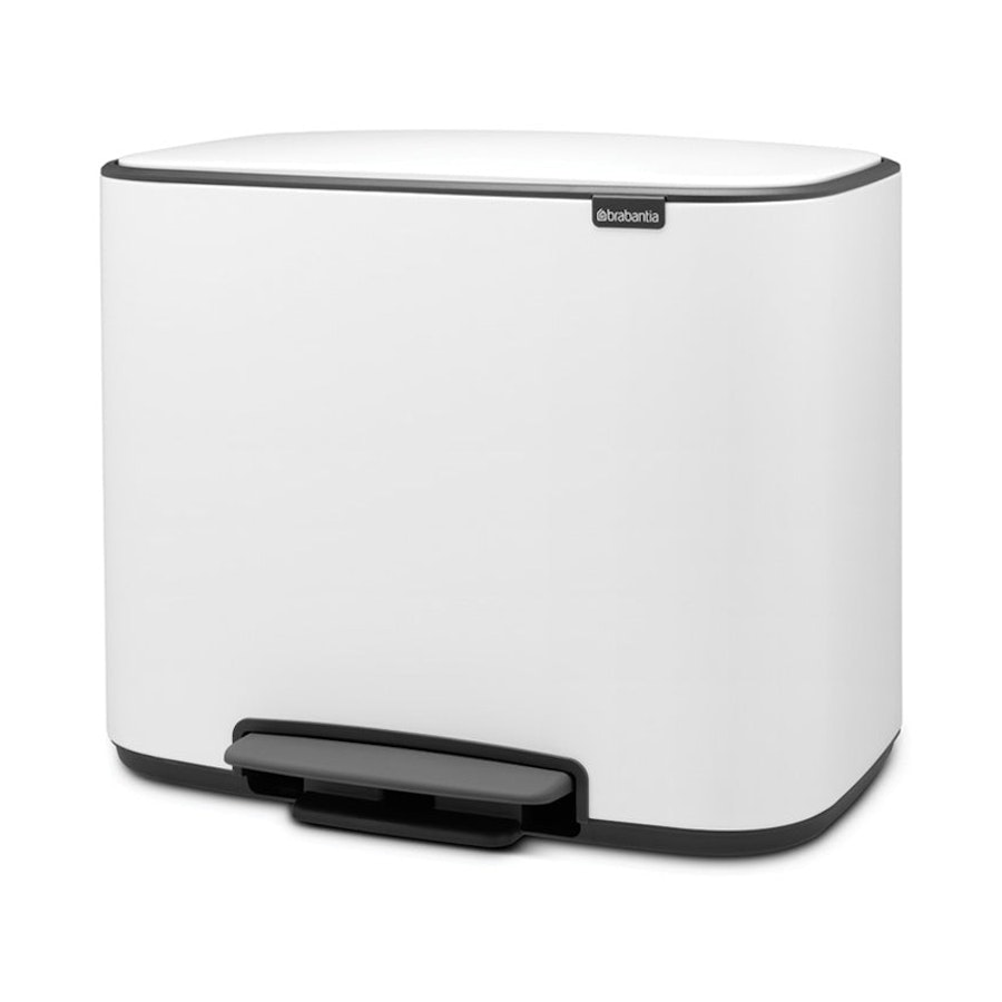 Brabantia Bo Pedal Bin (11 + 23L) White White