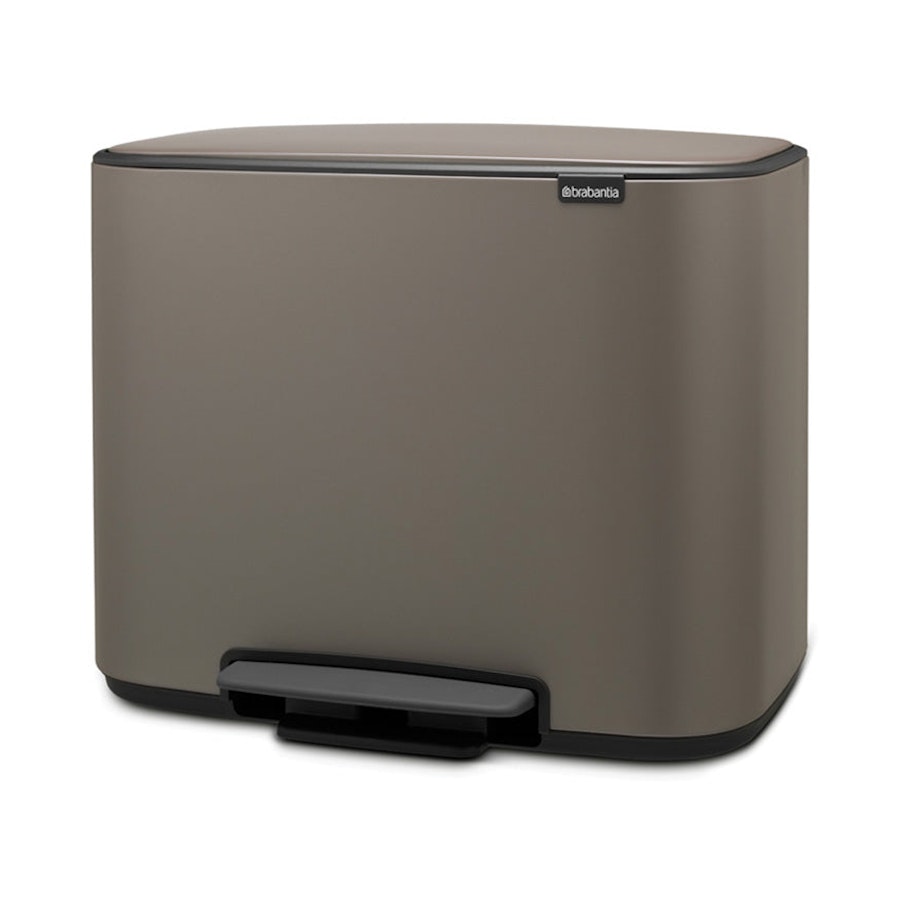 Brabantia Bo Pedal Bin (11 + 23L) Platinum Platinum