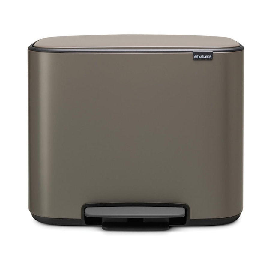 Brabantia Bo Pedal Bin (11 + 23L) Platinum Platinum