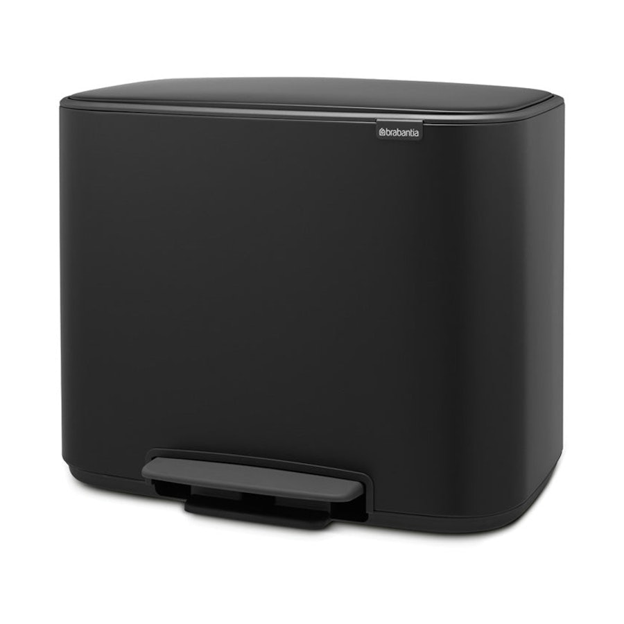 Brabantia Bo Pedal Bin (11 + 23L) Matte Black Matte Black