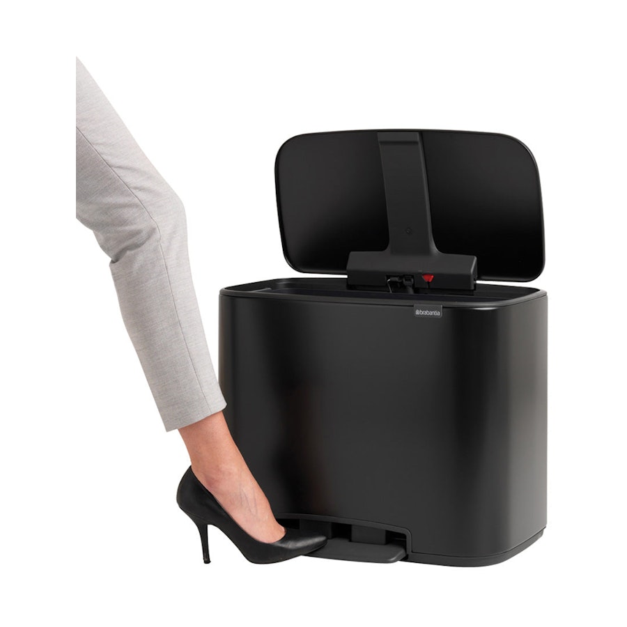 Brabantia Bo Pedal Bin (11 + 23L) Matte Black Matte Black