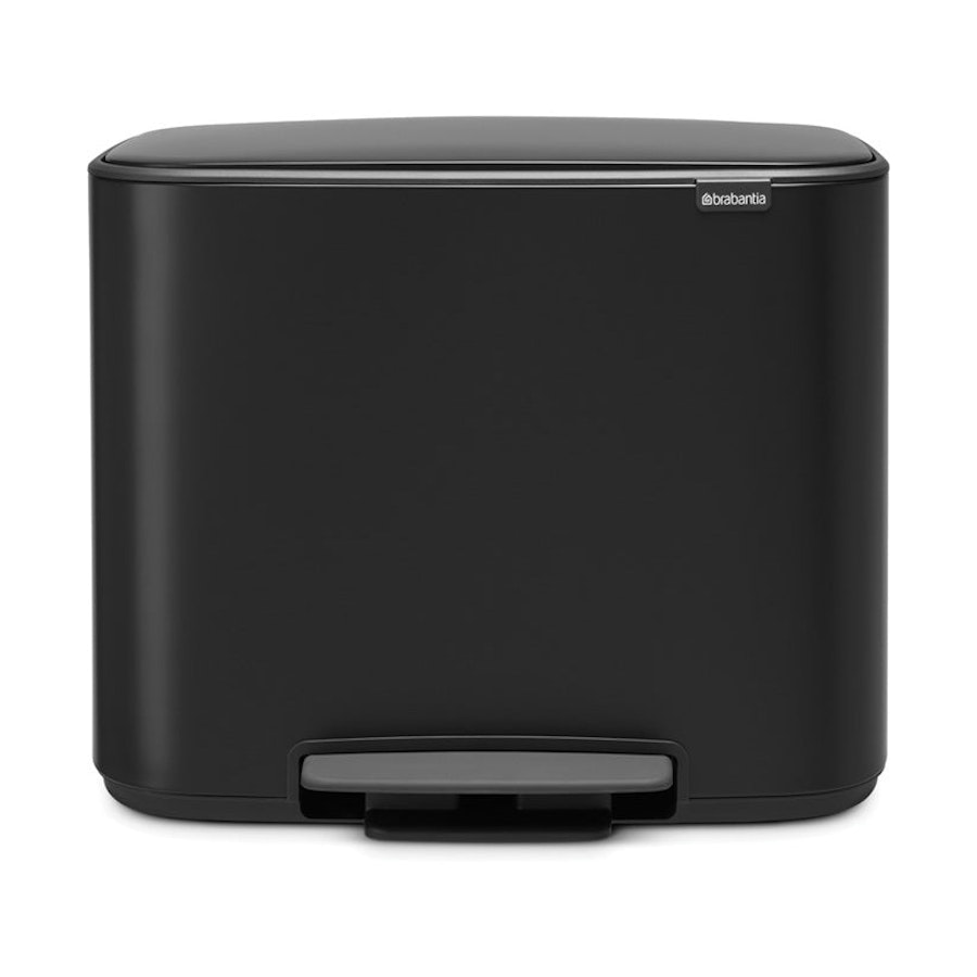 Brabantia Bo Pedal Bin (11 + 23L) Matte Black Matte Black