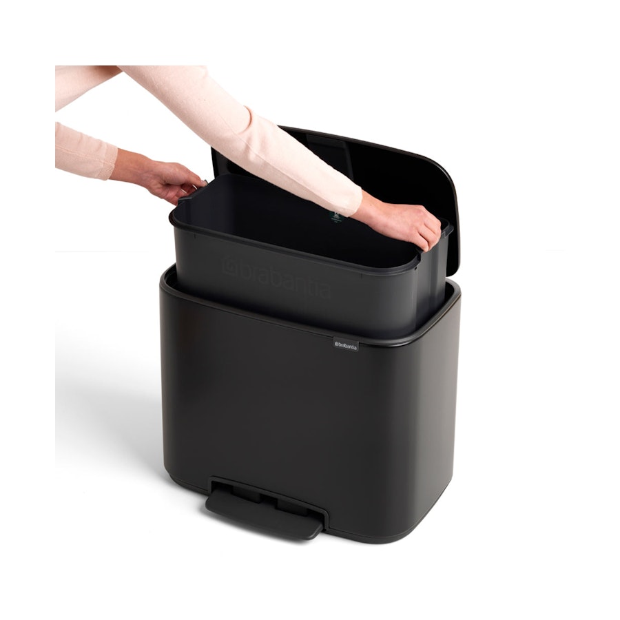 Brabantia Bo Pedal Bin (36L) Black Black