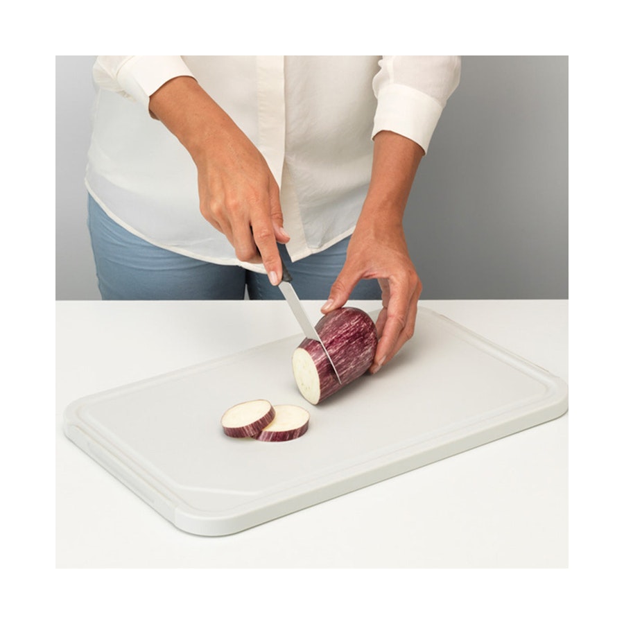 Brabantia Tasty+ Large Chopping Board Plus Serving Tray Light Grey Light Grey