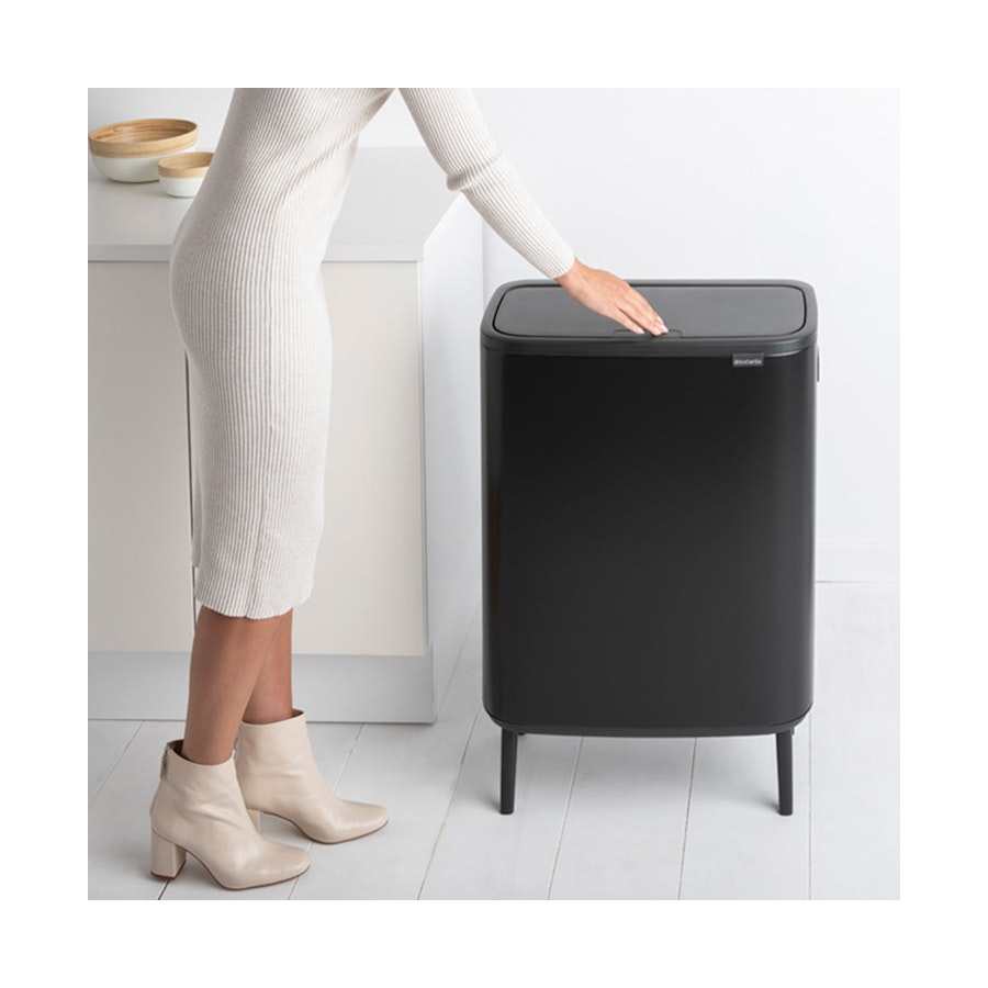 Brabantia Bo Touch Hi Bin (60L) Matte Black Matte Black