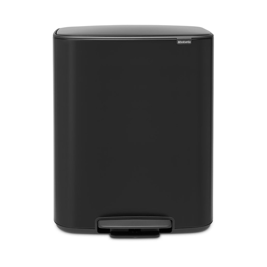 Brabantia Bo Pedal Bin (60L) Matte Black Matte Black