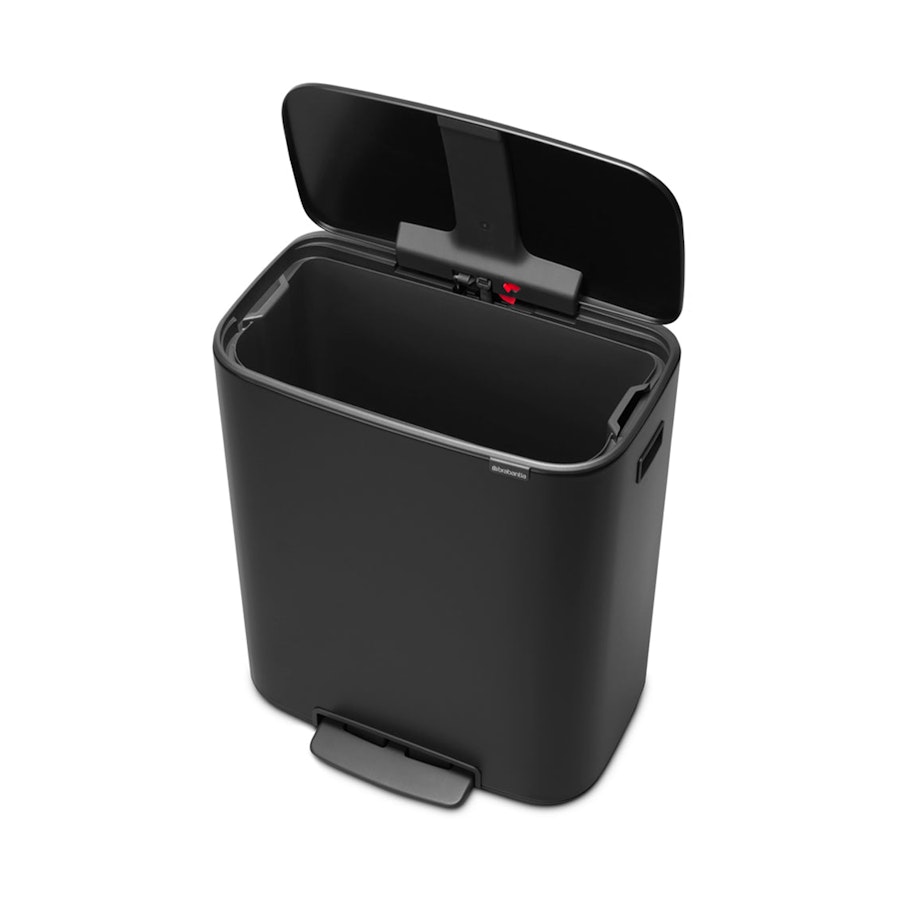 Brabantia Bo Pedal Bin (60L) Matte Black Matte Black