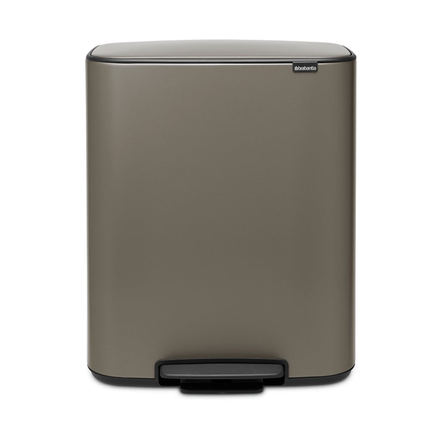 Brabantia Bo Pedal Bin (60L) Platinum Platinum