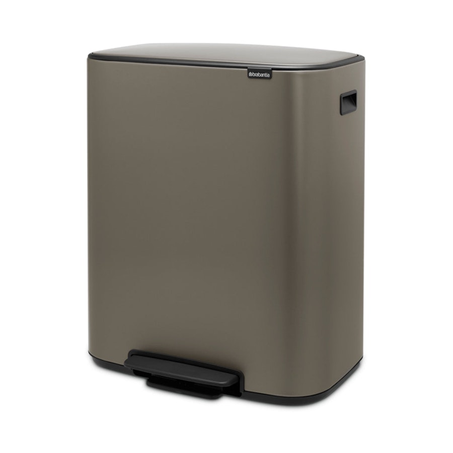 Brabantia Bo Pedal Bin (60L) Platinum Platinum