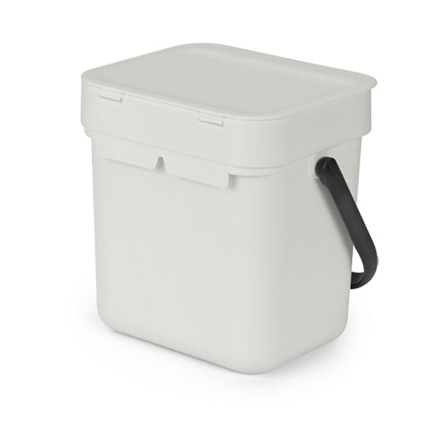 Brabantia Sort & Go Waste Bin (3L) Light Grey Light Grey