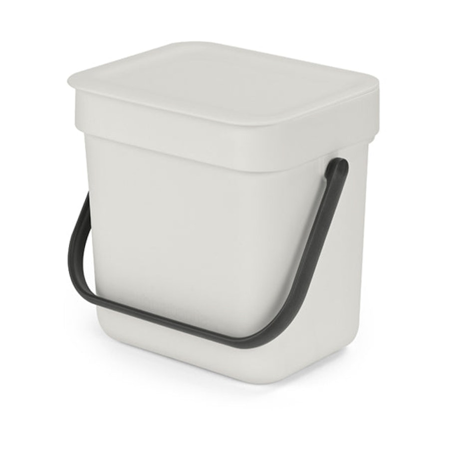 Brabantia Sort & Go Waste Bin (3L) Light Grey Light Grey