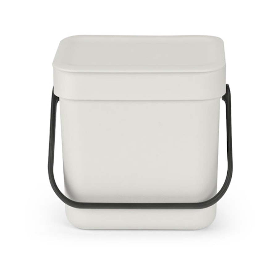 Brabantia Sort & Go Waste Bin (3L) Light Grey Light Grey