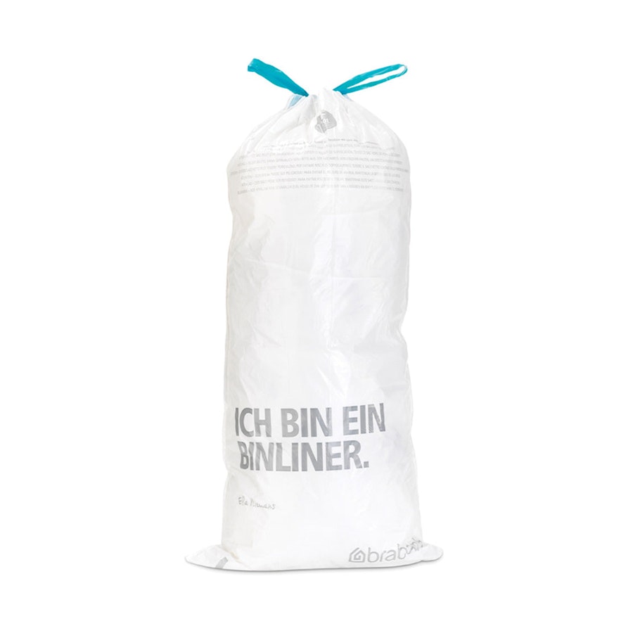 Brabantia PerfectFit Bags Code F (20L) Slimline Pack of 20 White White