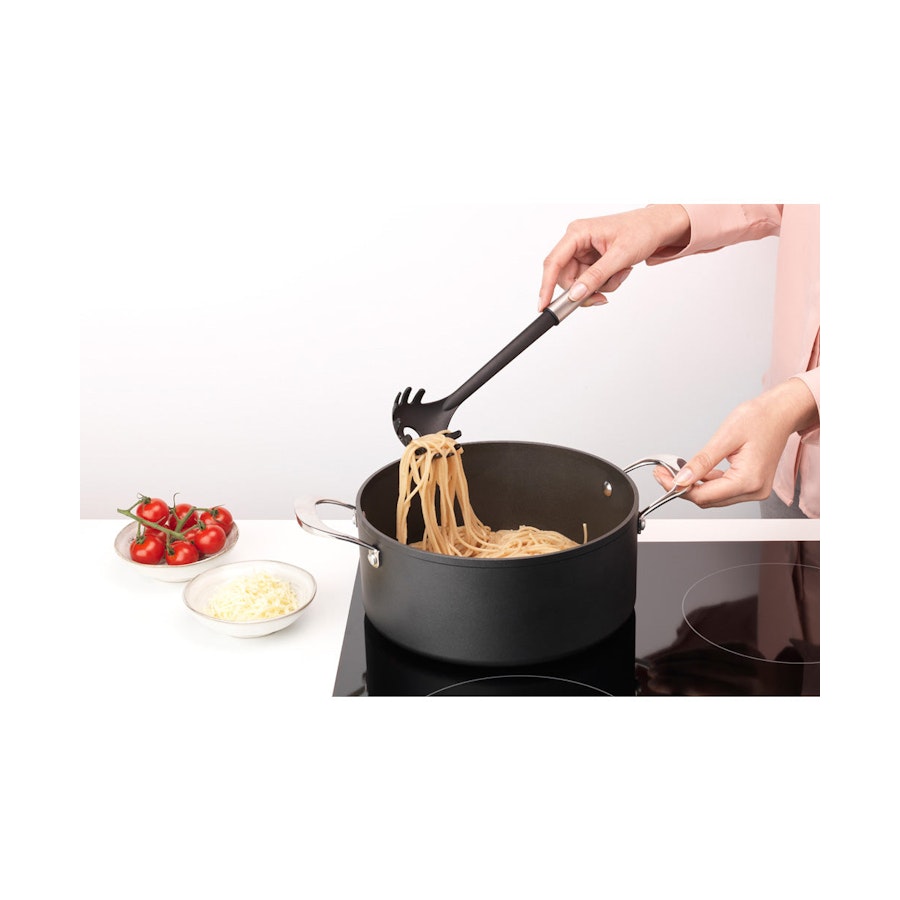 Brabantia Profile Non-Stick Spaghetti Spoon - Cook & Serve Black Black