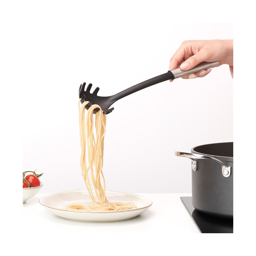 Brabantia Profile Non-Stick Spaghetti Spoon - Cook & Serve Black Black