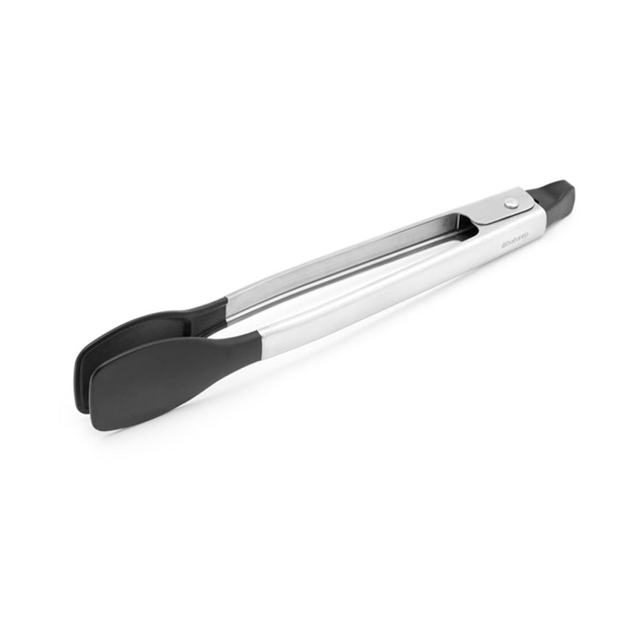 Brabantia Profile Non-Stick Kitchen Tongs - Cook & Serve Black Black