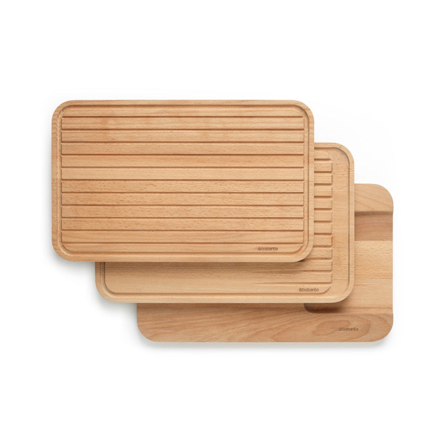 Brabantia Profile Wooden Chopping Board (Set of 3) - Slice & Dice Wood Wood
