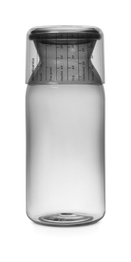 Brabantia Storage Jar with Measuring Cup (1.3L) Dark Grey Dark Grey