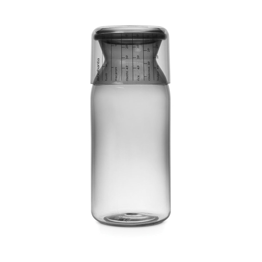 Brabantia Storage Jar with Measuring Cup (1.3L) Dark Grey Dark Grey
