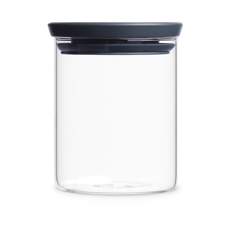 Brabantia Stackable Glass Jar (600ml) Dark Grey Dark Grey