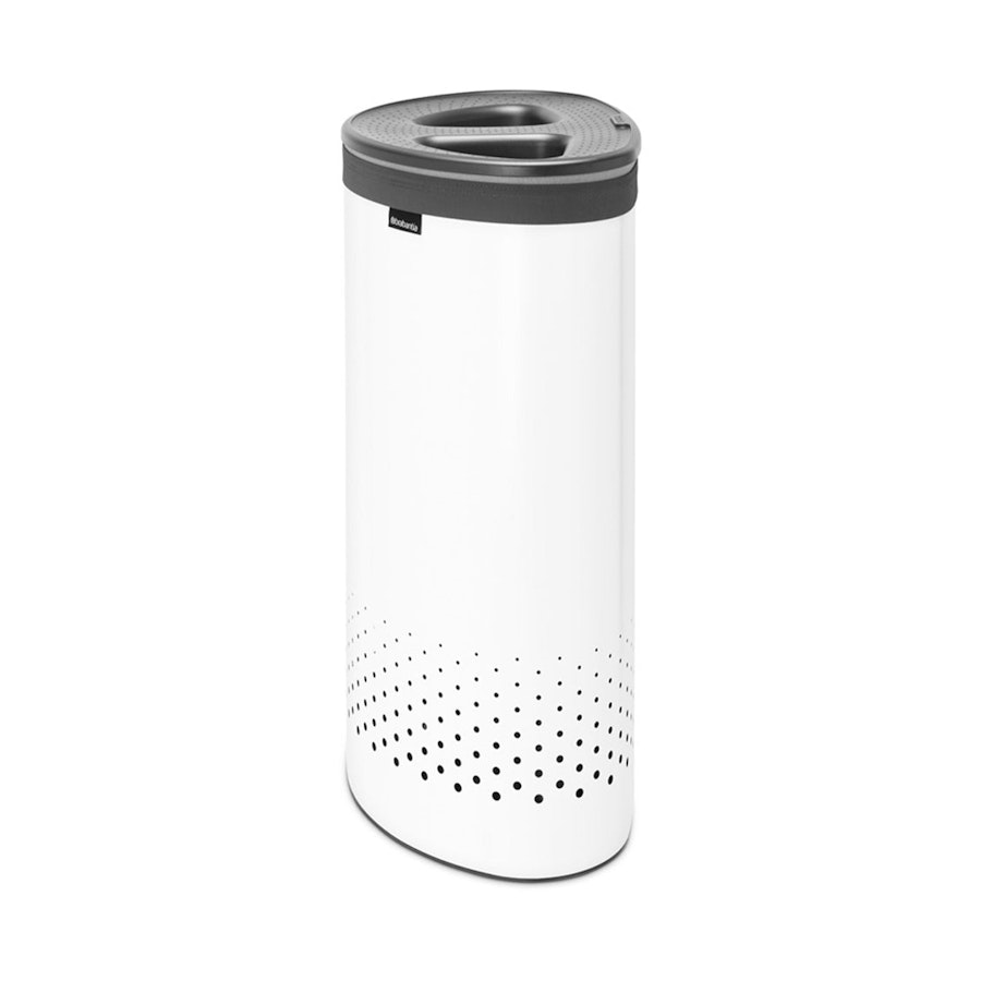 Brabantia Double Compartment Laundry Bin (55L) White White