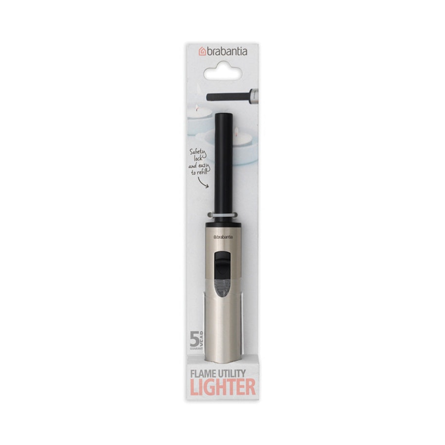Brabantia Profile Flame Lighter - Nice & Handy Matte Steel Matte Steel