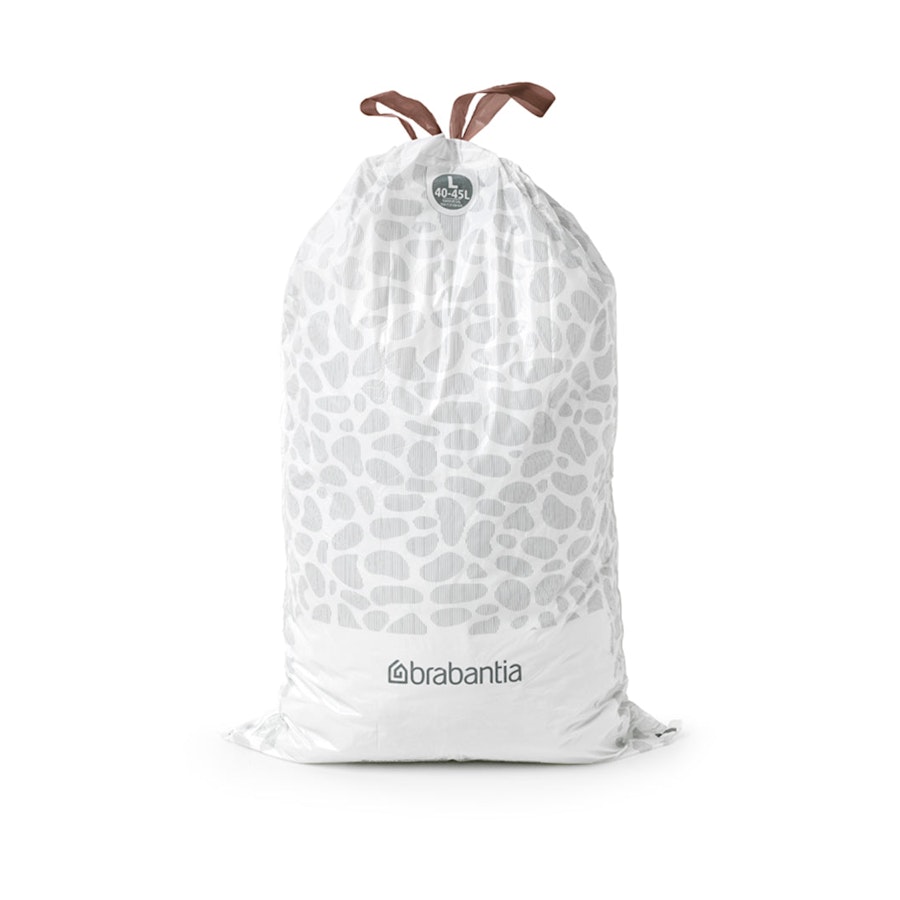 Brabantia PerfectFit Bags Code L (40-45L) Pack of 10 White White