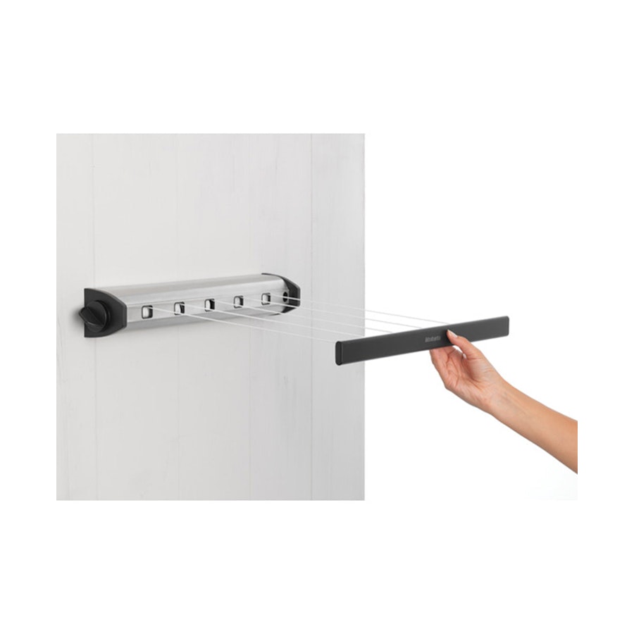 Brabantia Pull-Out Clothesline Stainless Steel Stainless Steel