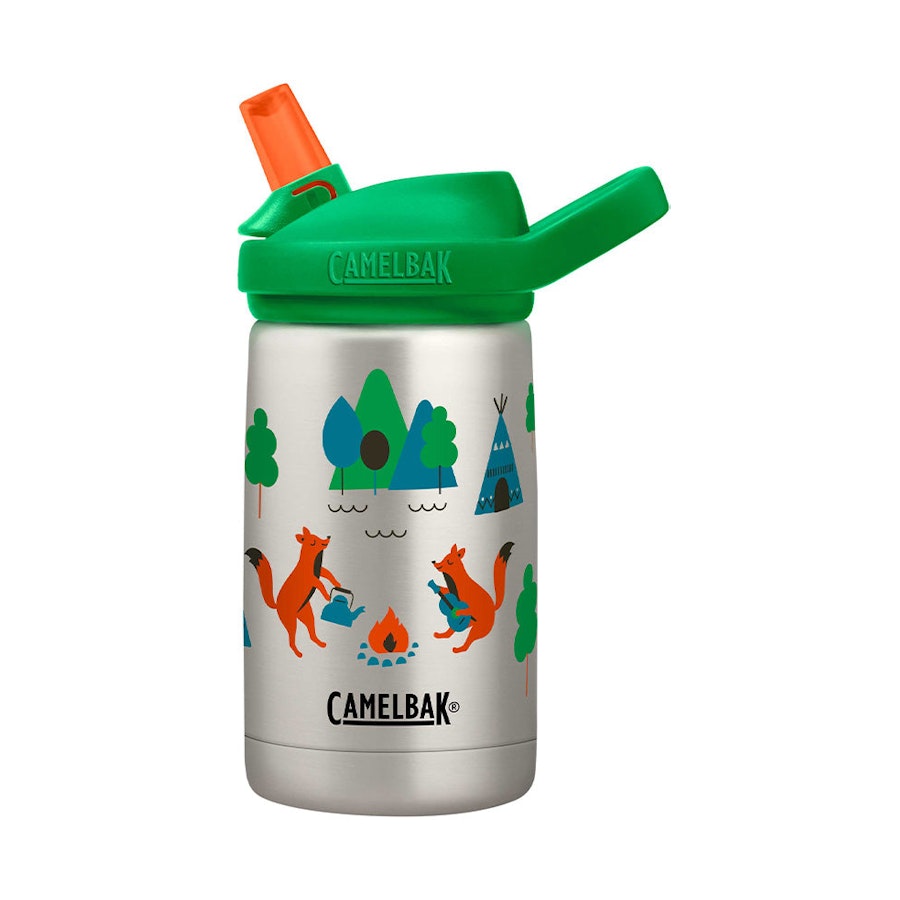 Camelbak 12oz (350ml) Eddy+ Kids Stainless Steel Drink Bottle Camping Foxes Camping Foxes
