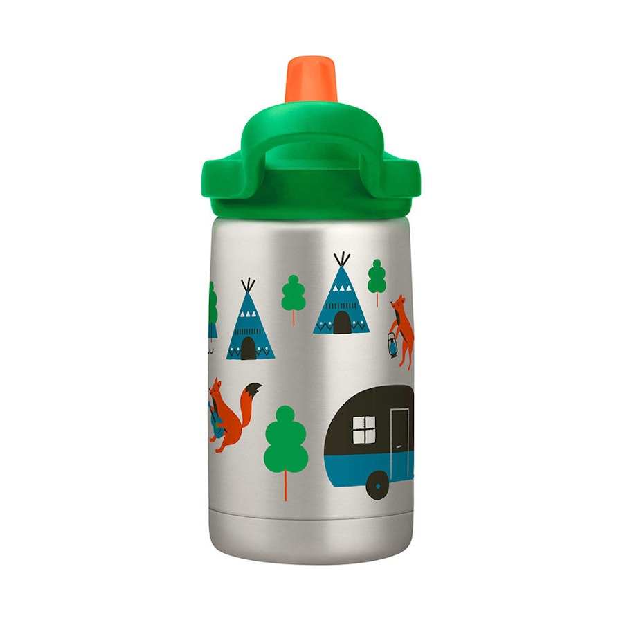 Camelbak 12oz (350ml) Eddy+ Kids Stainless Steel Drink Bottle Camping Foxes Camping Foxes