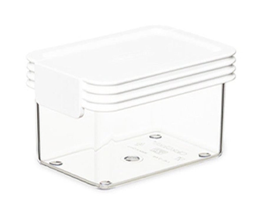 ClickClack Basics Rectangle 0.4L Pantry Storage Container White White