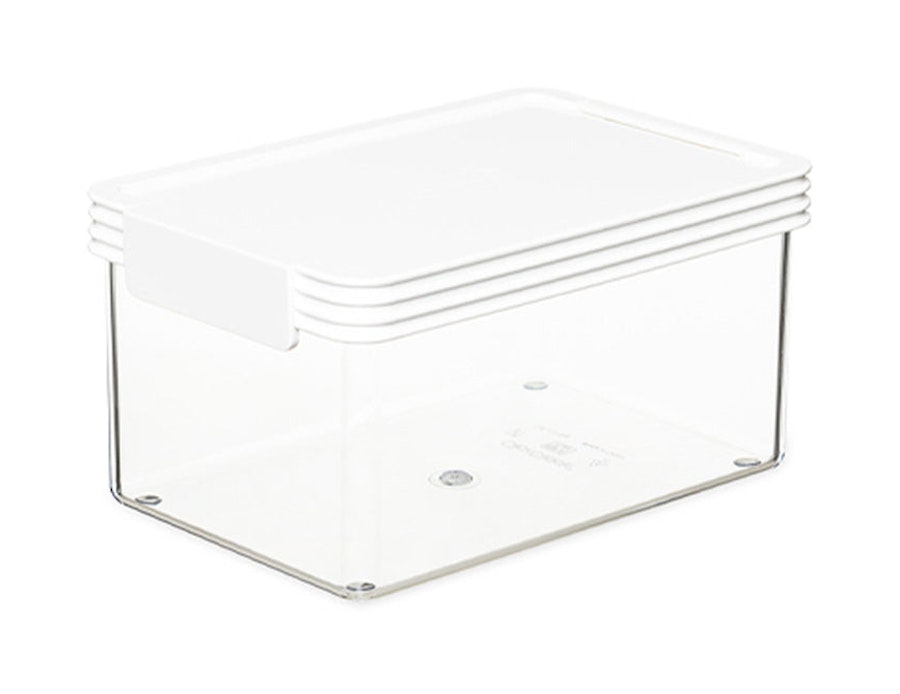 ClickClack Basics Rectangle 1.9L Pantry Storage Container White White