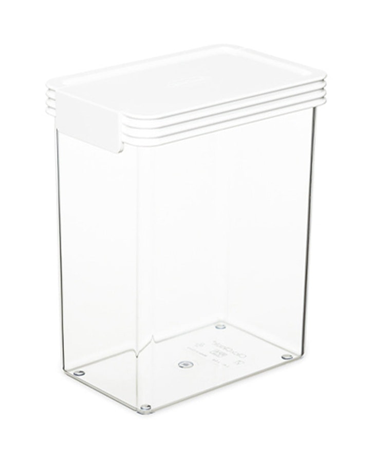 ClickClack Basics Tall 2.4L Pantry Storage Container White White