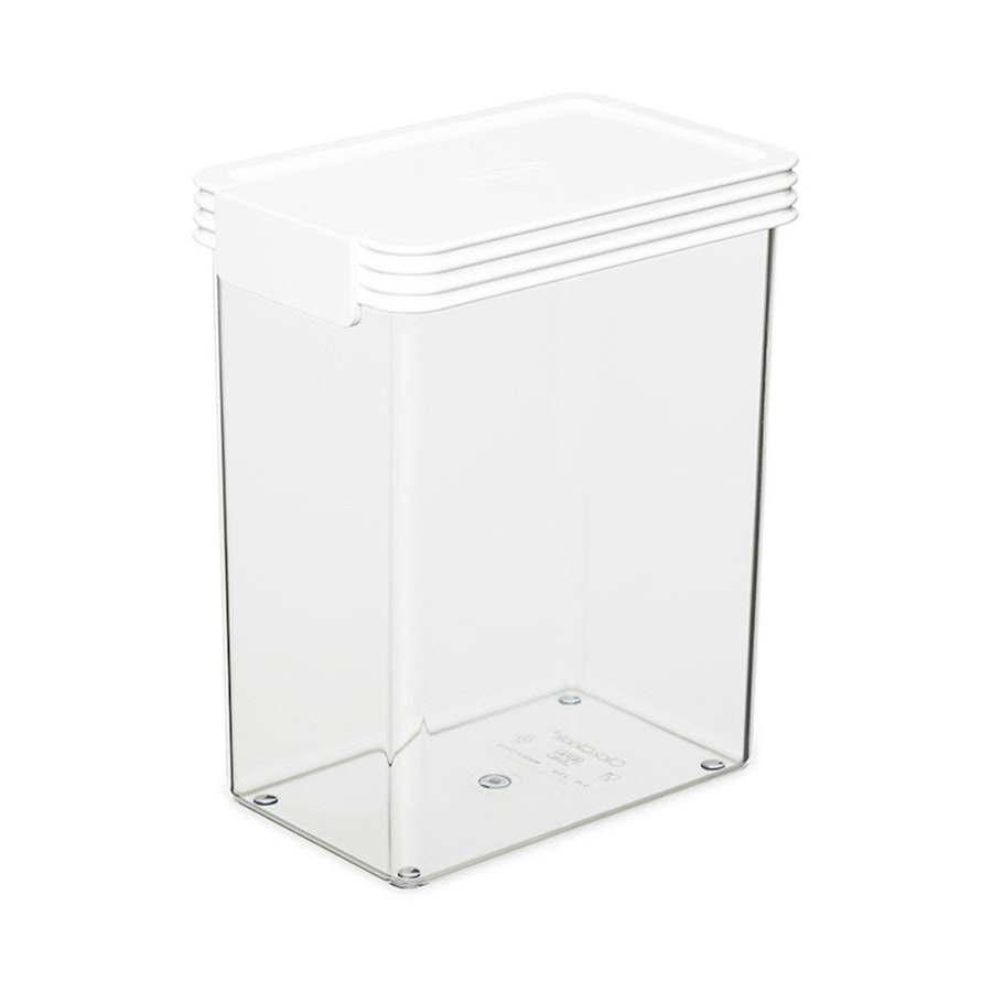 ClickClack Basics 10 Piece Set Storage Container Set White White
