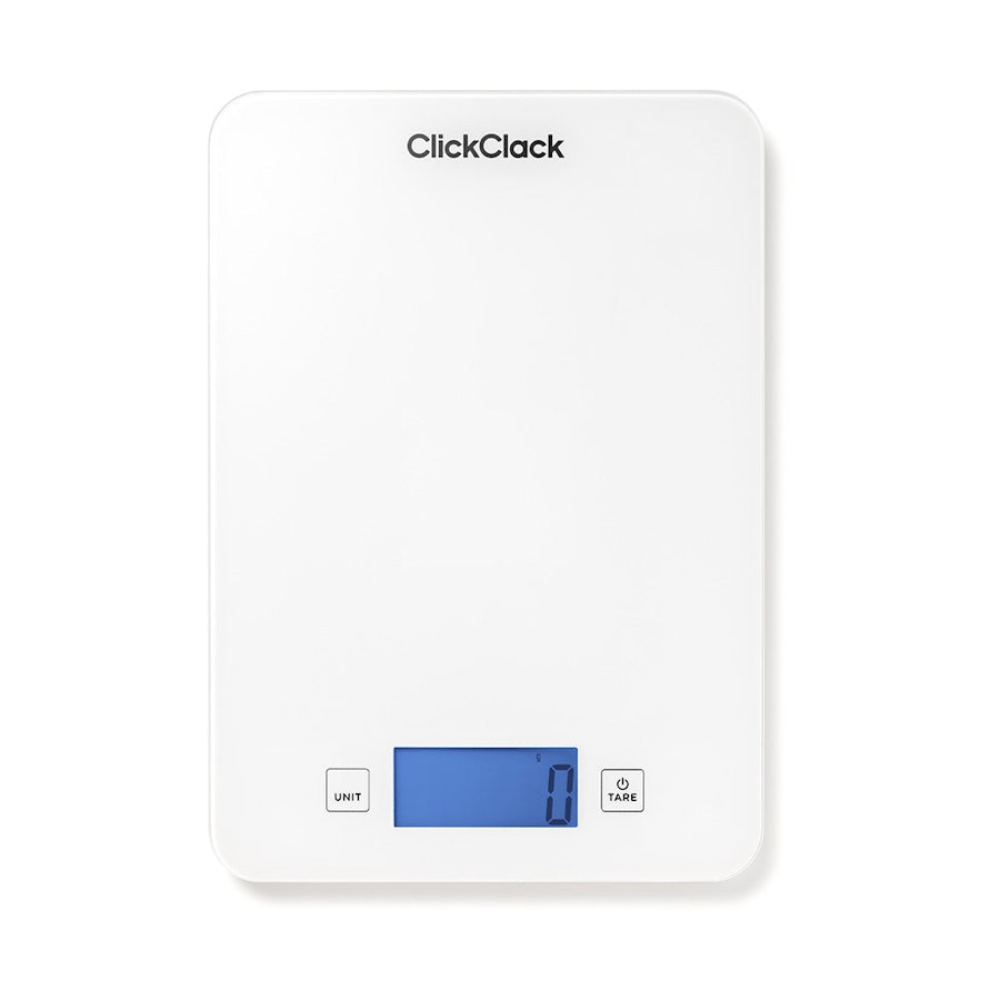 ClickClack Electronic Kitchen Scales White White