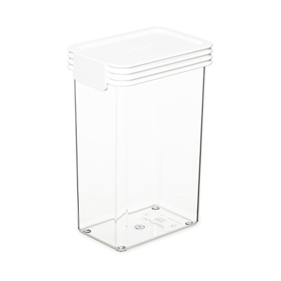 ClickClack Basics Tall 1.2L Pantry Storage Container Set of 4 White White