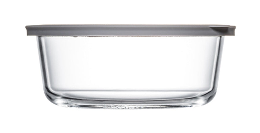 ClickClack Cook+ Round 0.9L Heatproof Glass Container Set of 4 Grey Grey
