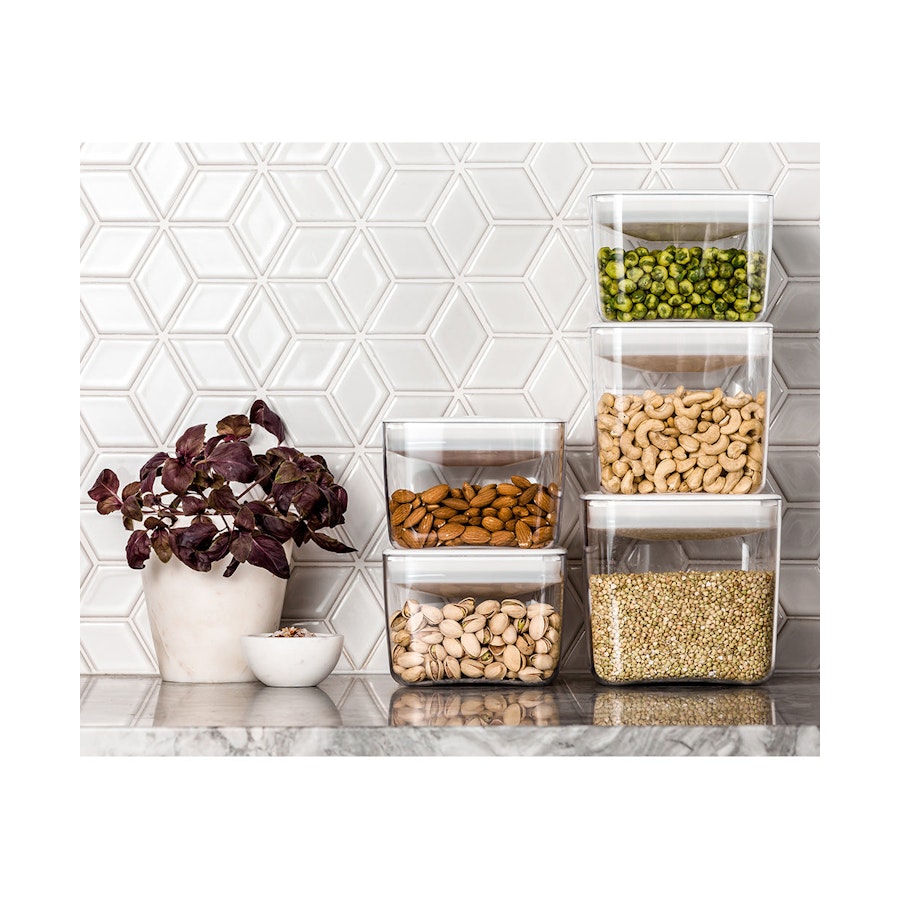 ClickClack Pantry Cube 0.9L Storage Container Set of 4 Stainless Steel Stainless Steel