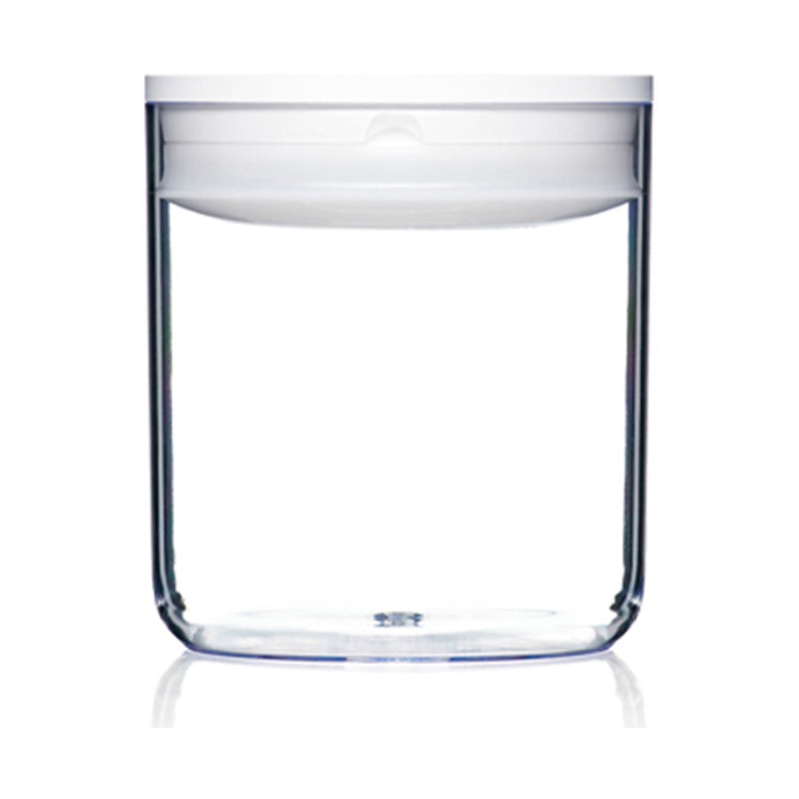 ClickClack Pantry Round 1.6L Storage Container Set of 4 White White