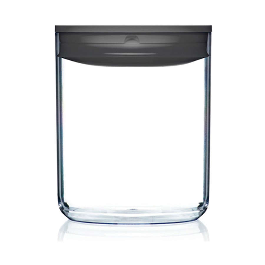 ClickClack Pantry Round 3.2L Storage Container Set of 4 Charcoal Charcoal