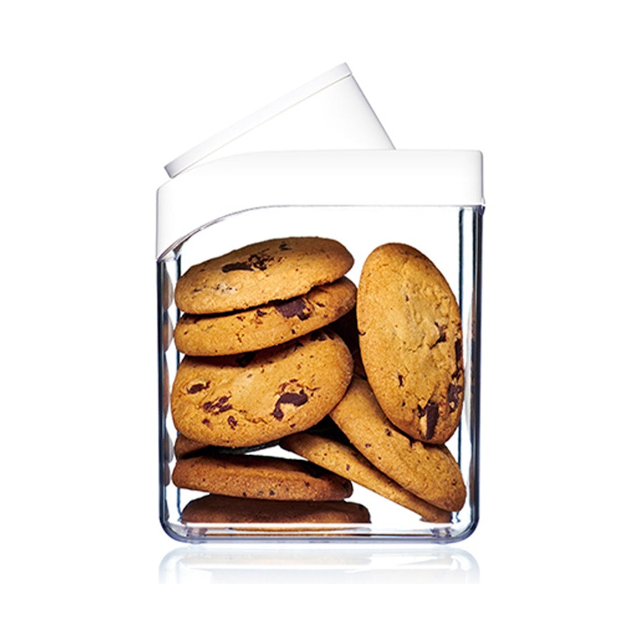 ClickClack Pantry 4.2L Cookie Container Set of 4 White White