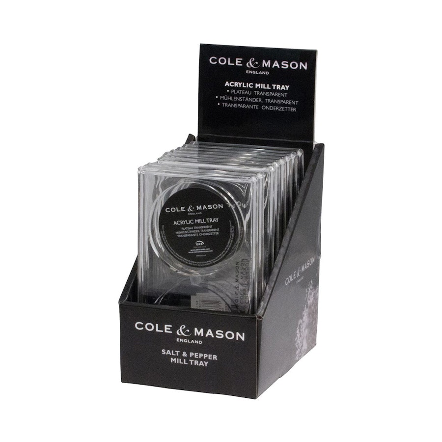 Cole & Mason Acrylic Salt & Pepper Mill Tray Clear Clear