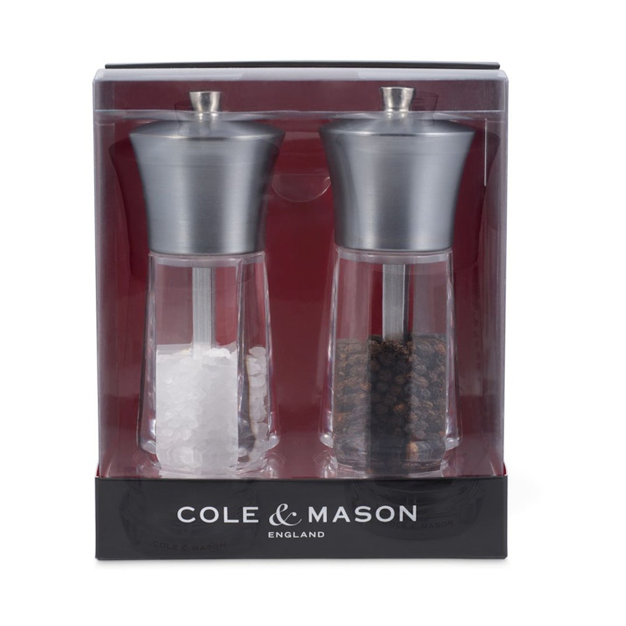Cole & Mason Exford Salt & Pepper Mill Gift Set Nickel Nickel